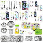 아동 키즈 공룡 캐릭터 어린이집 국산 수저 젓가락 유치원 쿨디노 왕관 스텐 스푼포크 세트 : 씨에스동양상사