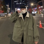 남자 양털 뽀글이 자켓 하프 코트 아우터 점퍼 오버핏 빅사이즈 igl31 : 이지트랜드