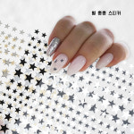 별총총스티커(052) / 4컬러(골드,실버,블랙,화이트) / 별스티커 네일스티커 셀프네일아트재료 : 가온네일