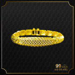 153골드 순금 [최신]24K 순금 SG3285 마름모 사각컷팅 팔찌 7D, 26.25g팔찌 .최고급컷팅기술.디자인특허. : 153골드 순금 전문점