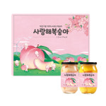 사랑해 복숭아 병조림 백도+황도 선물세트 (1박스) 명절 감사 답례품 : 더파머스