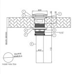 폰타나 세면대 유리볼폽업 오버플로우 TP - G8106 세면기자동팝업 크롬유광 : 남선하드웨어금속