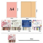 공예 종이 수제 스티커 장식 아트지 조각 다채로운 창조물 컬렉션 55mm : 서현5 수정