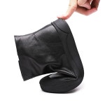 클래식 숏 여성 양털 따뜻한 플랫 부츠  가을 겨울 정품 가죽 앵클 용 웜 사이드 지퍼 부드럽고 편안한 암소 가죽 botas h8066 : 두빛나래스토어