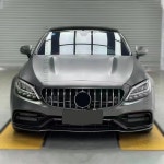 자동차그릴 바디킷 그릴 gt gtr 다이아몬드 앞 범퍼 메르세데스 w205 c205 벤츠 c 2014-2021 c200 c260 c180 c250 c300 쿠페 amg c43... 