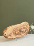 아르떼레그노 이탈리아-Handcraft 통 올리브나무 서빙 보드[37 cm] : USA 아몬드