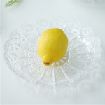 유리 퓨어 빈티지 플레이트 원형 투명 브런치 디저트 케이크 플레이팅 과일 홈카페 : 다담키친