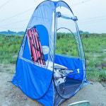 자동 원터치 방풍낚시텐트 그늘막 외풍차단 캠핑 야외 낚시용텐트 바람막이 접이식텐트 원터치텐트 캠핑 낚시 자동텐트  탈의실 샤워실 : 우리무역