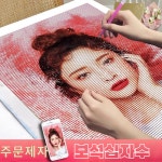 국내제작 DIY 비즈 큐빅 보석십자수 주문제작 캔버스 액자형  페브릭형 : 서은이네 보석십자수