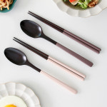 주주브 프라임 대추 나무 수저세트 11color 비비드컬러 옻칠 우드 숟가락 젓가락 세트 : 흥도많은고양이