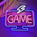 GAME LED 네온사인 PC 게임방 실내 인테리어 네온간판 조명 무드등 : 리드사인