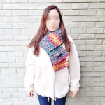 돋보임 손뜨개 윈터 레인보우 머플러 : DOTBOIM