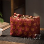 [다기 티 캐리어 ] 예향원 고급 면마 피크닉 휴대용 파우치 다기 싸개 E-9541 : 예향원