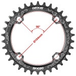 전기자전기 전기자전거가방 팻바이크 산악  Deckas-104BCD 라운드 좁은 와이드 체인링, MTB 산악 자전거, 104BCD 32T 34T 36T 38T... 