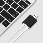 노트북 컴퓨터 사운드카드 오디오트랙 외부 usb usb 3.5mm 잭 usb 오디오 어댑터 macbook pc 용 이어폰 마이크 : GomGom