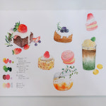 A5 컬러링 페이퍼 카페 디저트 포스터 : 윤희블랑