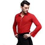 남자 댄스복 라인 라틴 스포츠 댄스 화려한셔츠 긴팔  B023 : 미인샵1004