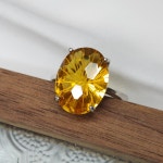 시트린 천연석 10캐럿 반지 실버925 : 복숭아보석단