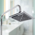 ABS 크롬 사각형 해바라기 샤워기 잔수배출 수전 헤드 교체 집들이선물 : 랍다