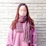 돋보임 손뜨개 스노우 버터플라이 머플러 : DOTBOIM