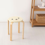마켓비 OLIVER 원목스툴 원형의자 등받이없는 미니 화장대 풋스툴 : 메종드나탈리