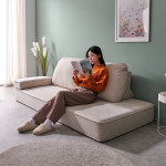 비앙스 뉴 아이클린 패브릭 3인 모듈 좌식소파 : BIANS FURNITUR