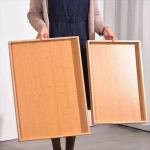 우드 트레이 가정용 과일 디저트 빵 원목 쟁반 나무 바베큐 직사각형 대 차 컵 서빙 단단 : 그레이트직구