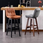 회전 바 체어 홈 카페 높은 의자 키높이 단단한 나무 가벼운 고급 디자인 현대 미니멀리스 : 그레이트직구