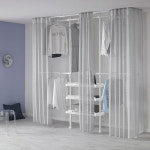 왕자 어바웃 드레스룸 4P 체크시스루 커튼 행거 : 왕자행거