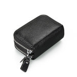 여자 카드지갑 여성 명함지갑 동전수납가능 더블 지퍼형 : 프레티코스