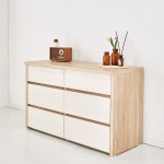 레오 3단와이드서랍장 깊은 안방 옷 드레스룸서랍장 : 퍼플뉴퍼니처