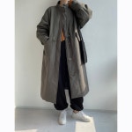 여자 빅사이즈 겨울 오버핏 롱 야상 패딩 : 지니슬로우