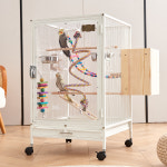 투명 아크릴 앵무새 케이지 새장 특대형 가정용 가게용 새집 횟대 : 진베상점