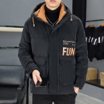 남성 화이트 겨울 코트신남성용 짧은 후드 따뜻 낚시 패딩 자켓 : 타다직구