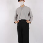 남성 코듀로이 헨리넥 티셔츠 : 마리패션