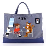 여성 토트백 친숙한 새로운 호랑이 자수 한정판 가방 휴대용 원 숄더 토트 백 780054 : BBto