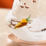 [다도 차총 인테리어 소품] 예향원 수정유리 토끼 찻자리 데코레이션 E-9550 : 예향원