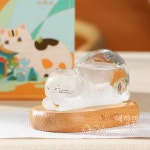 [다도 차총 인테리어 소품] 예향원 수정유리 고양이 찻자리 데코레이션 E-9551 : 예향원