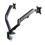 모니터암 컴퓨터 받침 노트북 거치대  듀얼암 Hyvarwey G08-24 13 ~ 27 인치 LCD 화면 용 듀얼 모니터 데스크탑 마운트 브래킷 회전 및 틸트... 