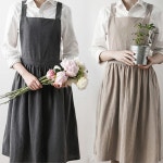 린넨 원핀스형 앞치마 플로리스트 고급 롱 카페 미용실 : Allmine