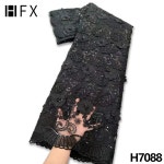 웨딩 드레스 자재 Hfx 최신 아프리카 끈 2022 장식 조각이있는 고품질 프랑스 메쉬 패브릭 신부 비즈 tulle 패브릭 3d 꽃 f7088 : 디시디아