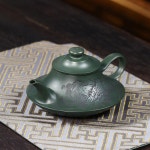 명품 자사호 보이차 다기 180cc 먹녹니 이싱 그린 차주전자 : 차의 정원