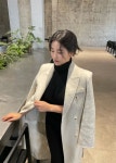 [ 인더블레스 ] 앙고라 핸드메이드 울 롱 코트 : 인더블레스