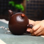 명품 자사호 300cc 순수 수제 이싱 대용량 다기 차주전자 : 차의 정원