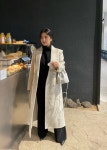 [ 인더블레스 ] 앙고라 핸드메이드 울 롱 코트 : 인더블레스