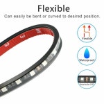 4PCS RGB 48LED 스트립 자동차 인테리어 발 분위기 조명 블루투스 전화 앱 음악 제어 주변 장식 : 더블카카