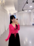 반전 커버업 벨리댄스 댄스웨어 발레 폴댄스 현대무용 데일리 크롭 : 비쥬벨라