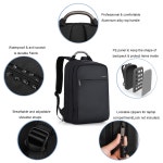 업무 가방 수하물 디자인 남성 비즈니스 노트북 여행 18 quot 확장 가능한 RFID 도난 방지 H6758 : 푸노