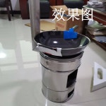 화목 난로 경량 화로 이중연소 화로대 접지 냄비 바베큐 중형화로대 로켓스토브 캠핑용 미니 : 힐조 스튜디오