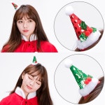 크리스마스삔 크리스마스머리핀 루돌프머리 헤어 집게 : 마켓W